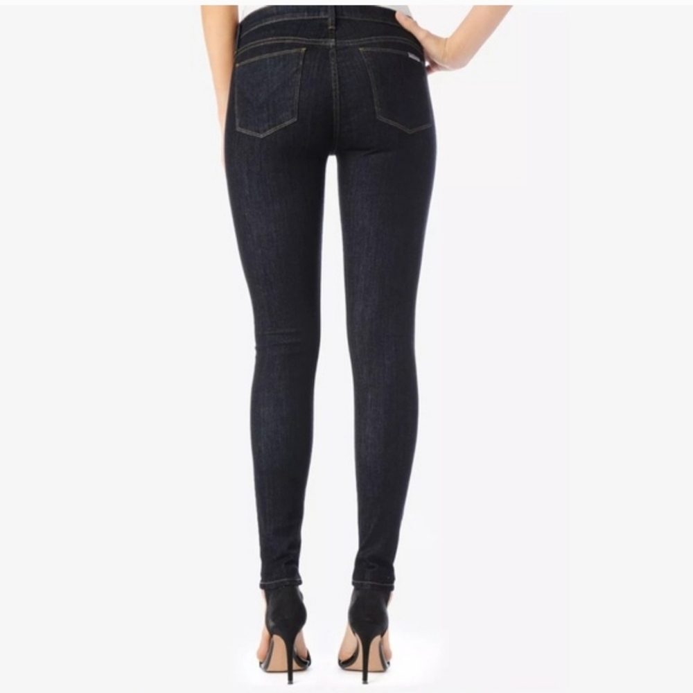 Hudson Charlotte Moto Super Skinny Jeans Dark Wash Style WM493DIF Size 26 - Picture 2 of 16